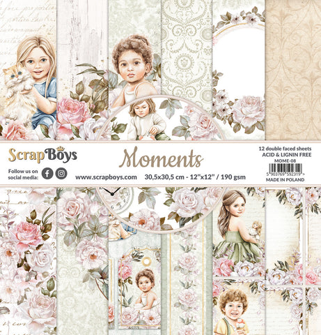 ScrapBoys 12X12 Paper Pad, Moments