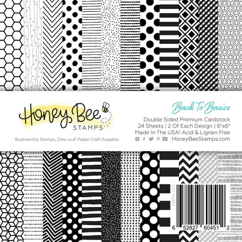 Honey Bee Stamps Back To Basics Paper Pad 6x6 - 24 Double Sided Sheets