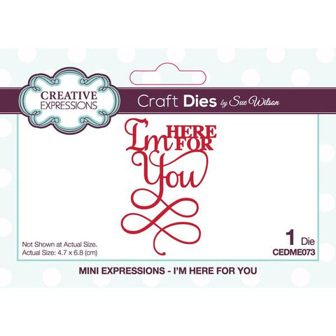 S20 Creative Expressions Sue Wilson Mini Expressions I'm Here For You Craft Die