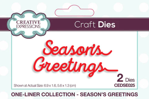 S20 Creative Expressions One-liner Collection Seasons Greetings Craft Die