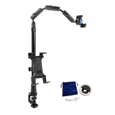 Arkon Mounts Remarkable Creators Clamp Phone or Camera Stand with Ring Light for Nail Art and Crafting Videos