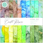 Craft Consortium 12X12 Essential Craft Papers Pad, Ink Drops - Earth