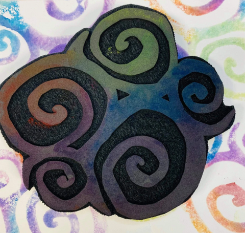 Art Foamies Kae Pea | Swirly Party | Foam Stamp