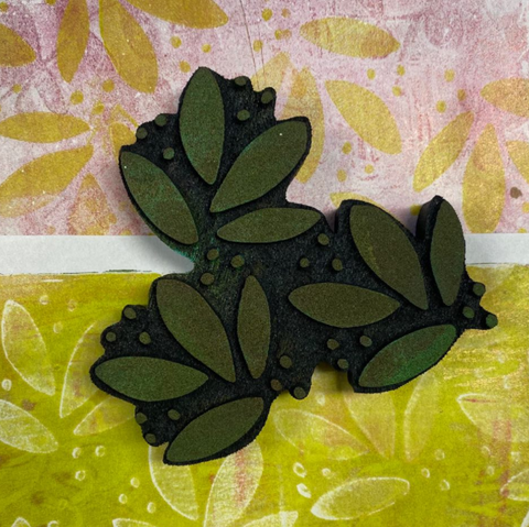 Art Foamies Gina Ahrens | Leafy Pattern | Foam Stamp