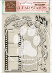 S15 Stamperia Acrylic stamp cm 14x18 - Create Happiness leaves and movie film