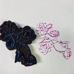 Art Foamies Kae Pea | Scribble Rose | Foam Stamp