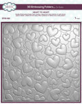 Creative Expressions Heart To Heart 8 in x 8 in 3D Embossing Folder