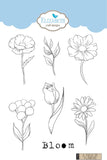 Elizabeth Craft Clear Stamp, A Field of Flowers
