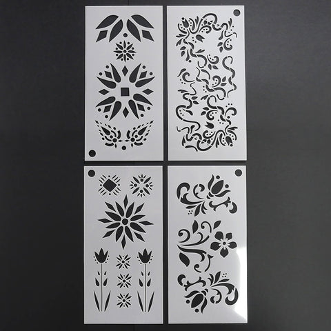 Elizabeth Craft Designs Stencil Pack, Floral