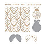 Spellbinders Lovely Ladybug Glimmer Hot Foil Plate & Die Set Sweet Cardlets by Becca Feeken