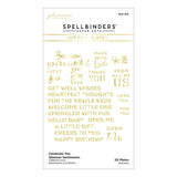 Spellbinders Celebrate You Glimmer Sentiments Glimmer Hot Foil Plates from the Celebrate You Collection