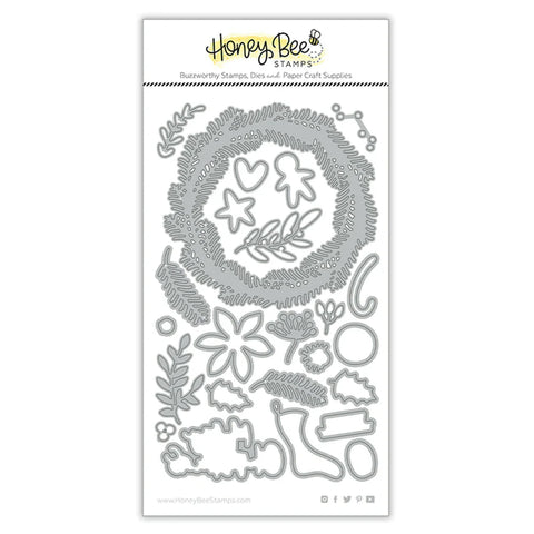 Honey Bee Stamps Country Christmas Wreath - Honey Cuts