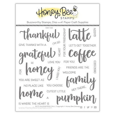 Honey Bee Stamps Clear Stamp, Bitty Buzzwords: Fall