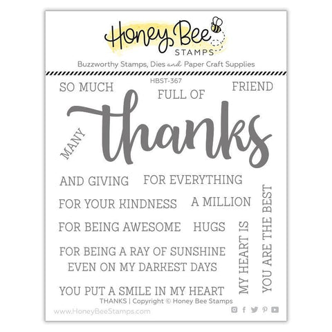 Honey Bee stamps Clear Stamp, Thanks Buzzword
