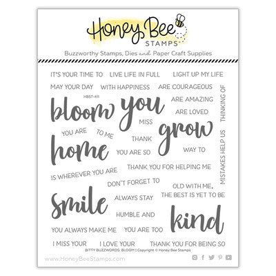 Honey Bee Stamps Clear Stamp, Bitty Buzzwords: Bloom