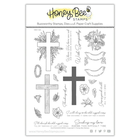 Honey Bee Stamps Old Rugged Cross - 6x8 Stamp Set