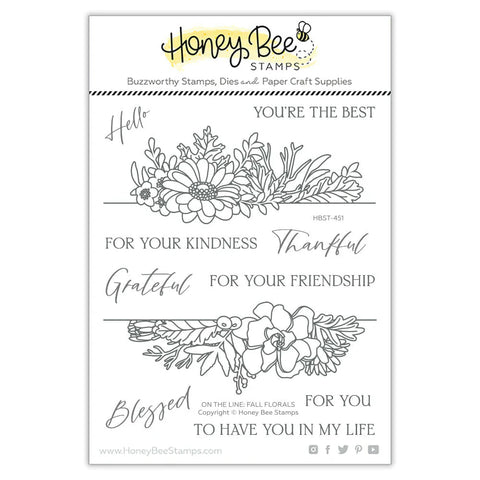 Honey Bee Stamps On The Line: Fall Florals - 5x6 Stamp Set