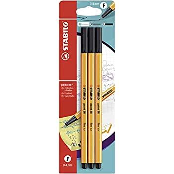 Stabilo point 88 Pen Sets, 3-Pen Set - Black, Blister carded - Peggabl –  Scrap en masse
