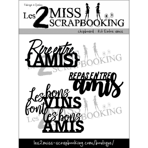 Les 2 miss Scrapbooking - Chipboard, Kit Ente amis