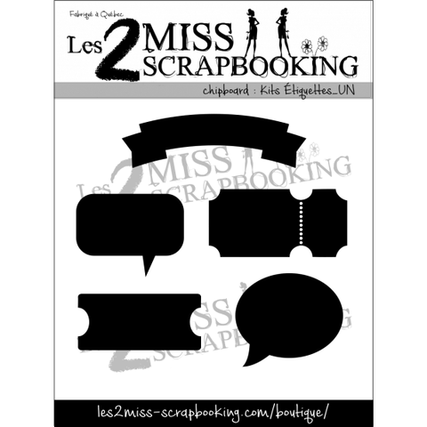 Les 2 miss Scrapbooking - Chipboard, Kits Étiquettes_UN