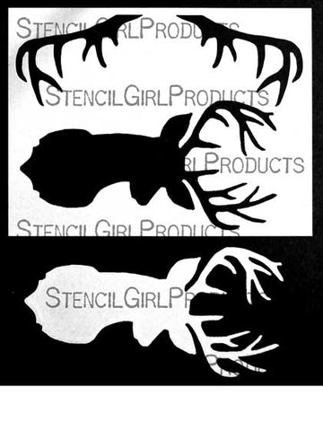 StencilGirl Products Deer with Antlers Stencil and Mask 9" x 12"