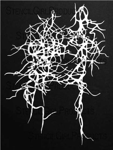 StencilGirl Products Dripping Spanish Moss 9''X12''