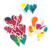 StencilGirl Products Hearts Overlapping Filled 9''X12''