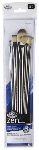 Royal & Langnickel Zen 53 Series Brush Set, Acrylic/Oil - A (5pc)