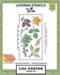 Lisa Horton Crafts Slimline Layering Stencils - Foliage Elements