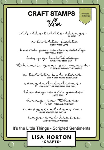 Lisa Horton Stamp Set - It's The Little Things - Scripted Sentiments