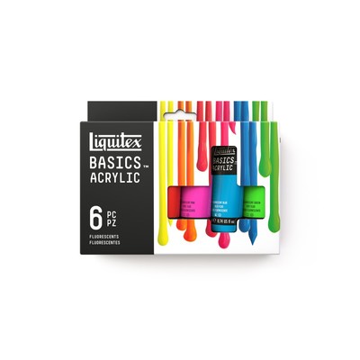 S15 Liquitex Basics Acrylic Set, 6 x 22ml - Fluorescents