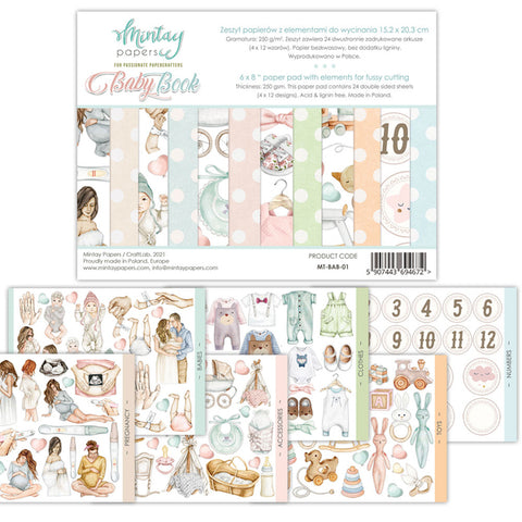 Mintay Papers 6 X 8 BABY BOOK - ELEMENTS FOR PRECISE CUTTING