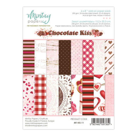 Mintay Papers 6 X 8 ADD-ON PAPER PAD - CHOCOLATE KISS