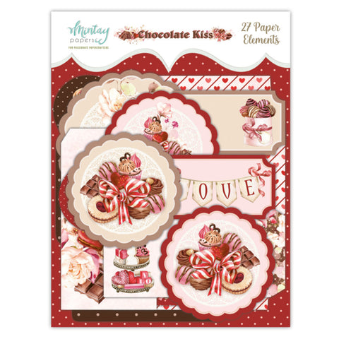 Mintay Papers PAPER ELEMENTS - CHOCOLATE KISS, 27 PCS
