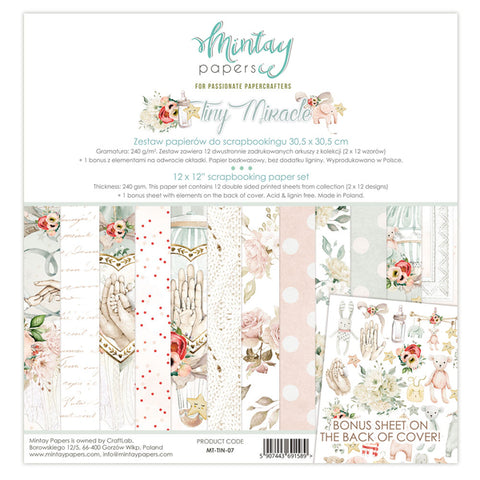 Mintay Papers 12 X 12 PAPER SET - TINY MIRACLE 07