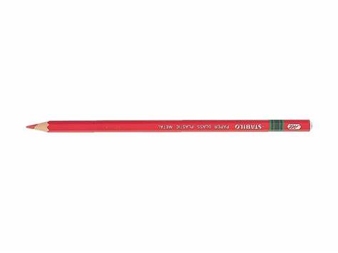 STABILO Colored Pencils For Film & Glass, Red