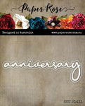 Paper Rose Die, Anniversary Fine Script Layered