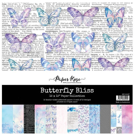Paper Rose 12X12 Paper Collection, Butterfly Bliss