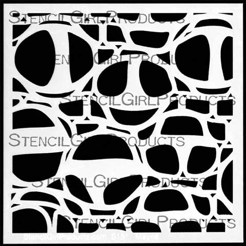 StencilGirl Products Warped Holes 6 Stencil