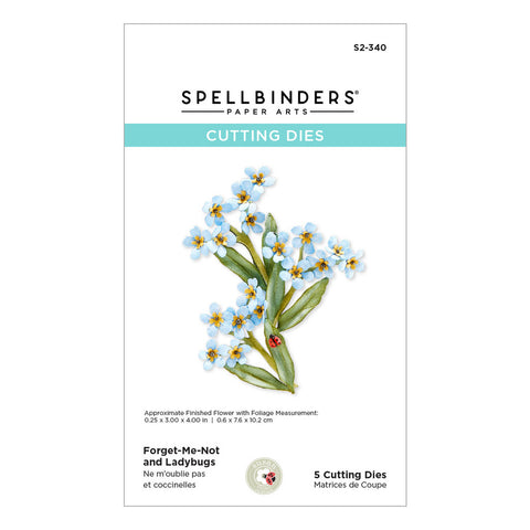 Spellbinders Forget-Me-Not and Ladybugs Etched Dies from the Through the Garden Gate Collection