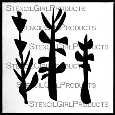 StencilGirl Products Pickleweed 6"x6"
