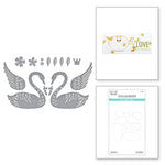 Heart Swans Etched Dies from Truly Yours Collection