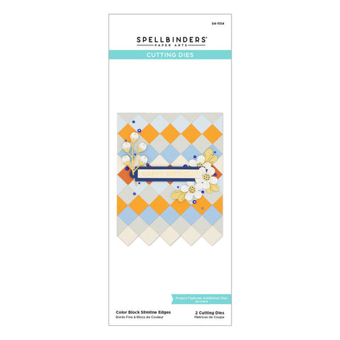 Spellbinders Color Block Slimline Edges Etched Dies from the Color Block Background Collection
