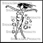 StencilGirl Products Loose Woman #1 Small 6"x6"