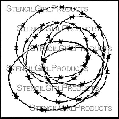 StencilGirl Products Barb Wire 6; 6" x 6"
