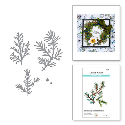 Winter Evergreen Foliage and Ladybugs Etched Dies from the Winter Garden Collection by Susan Tierney-Cockburn