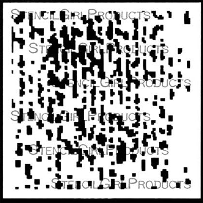 StencilGirl Products Pixels 6" x 6"