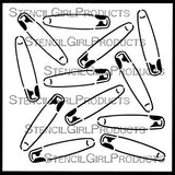 StencilGirl Products Safety Pins Scattered