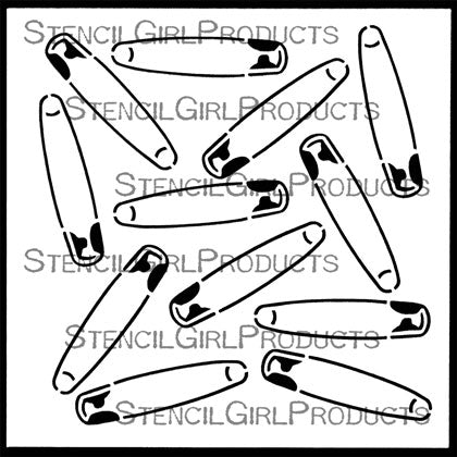 StencilGirl Products Safety Pins Scattered