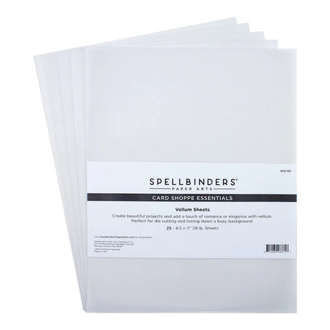 Spellbinders VELLUM SHEETS FROM THE CARD SHOPPE ESSENTIALS COLLECTION